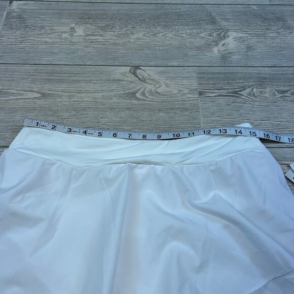 Lands' End White Tiered Ruffle Swim Skirt - Medium - NWT White - Picture 6 of 6